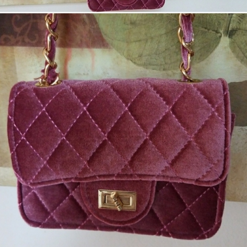 🛍Velvet mauve purse 👜🛍